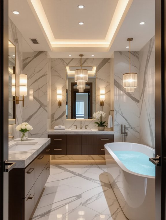 layered lighting enhances ambiance