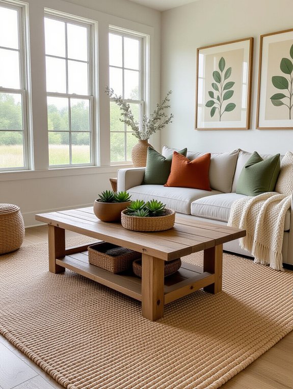 layered rugs for warmth