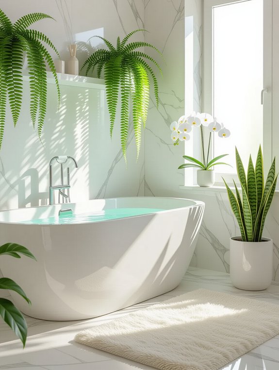 lush indoor bathroom oasis