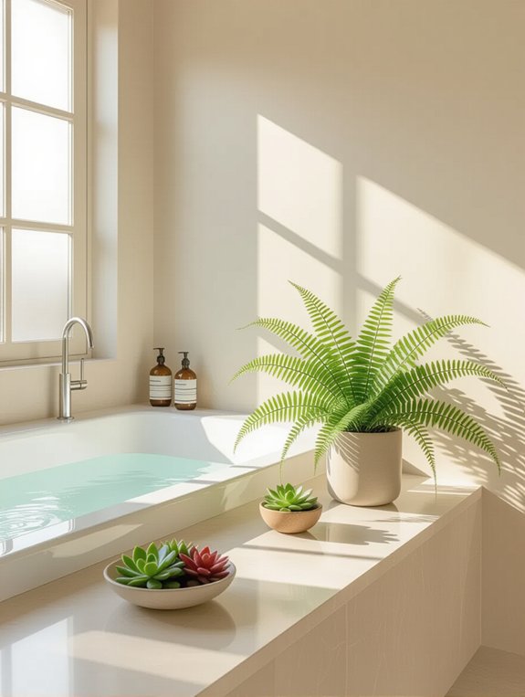 lush plants enhance tranquility