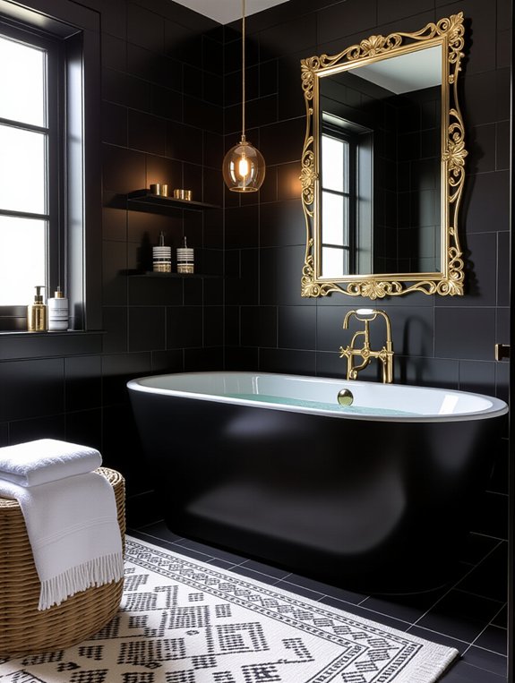 luxurious black and gold