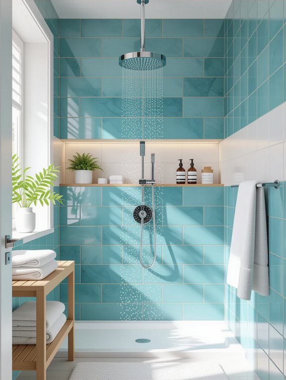 luxurious rain shower experience
