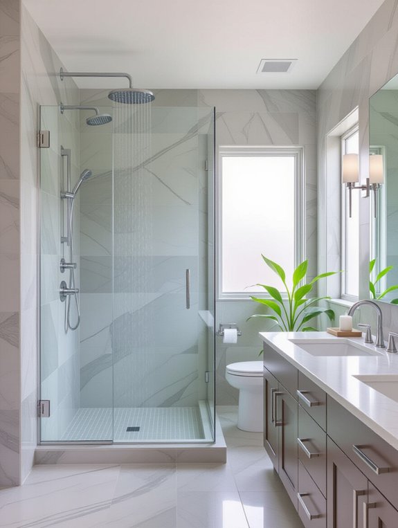 luxurious rain shower upgrade
