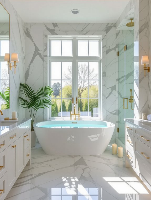 luxurious spa like bathroom