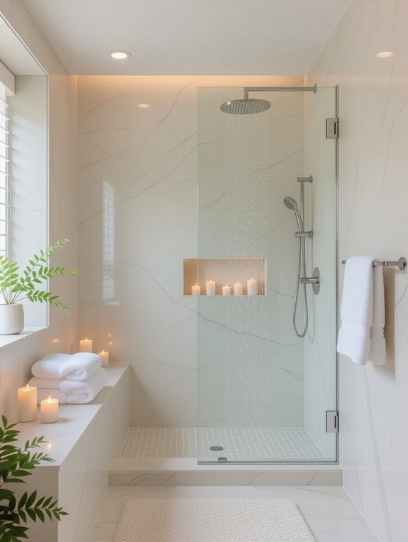 luxurious spa like shower experience