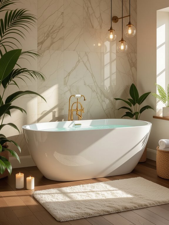 luxurious tub for relaxation