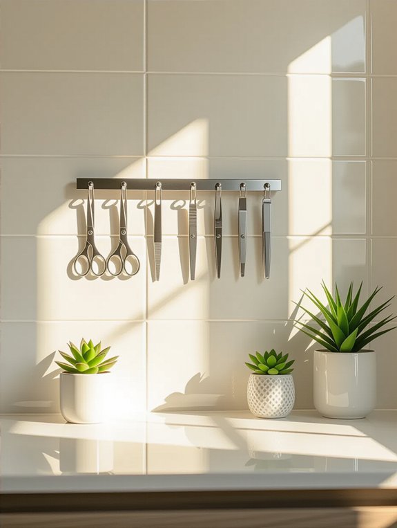 magnetic strips for organization