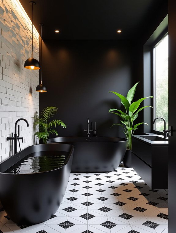matte black fixtures elevate aesthetics