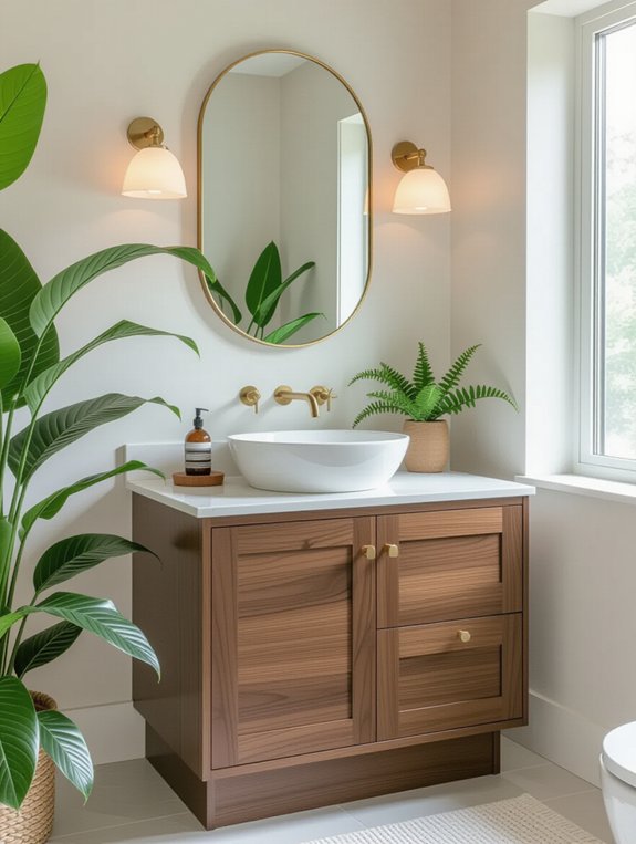 maximize bathroom corner space