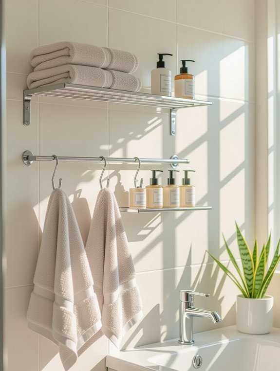 maximize bathroom storage options