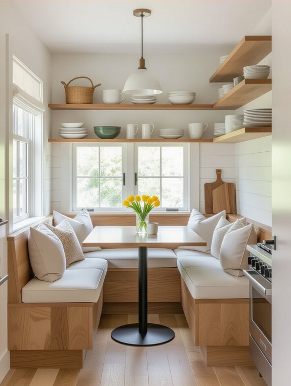 maximize kitchen seating space