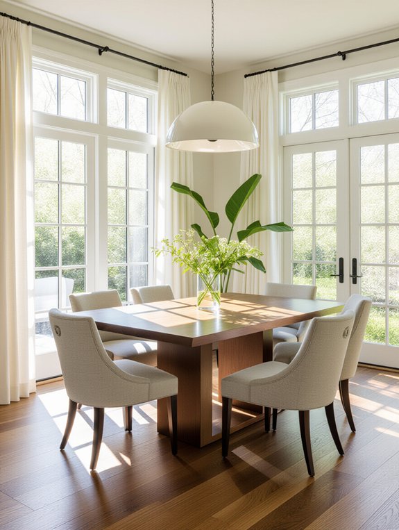 maximize natural light dining