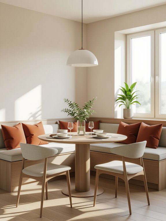 maximize seating with benches