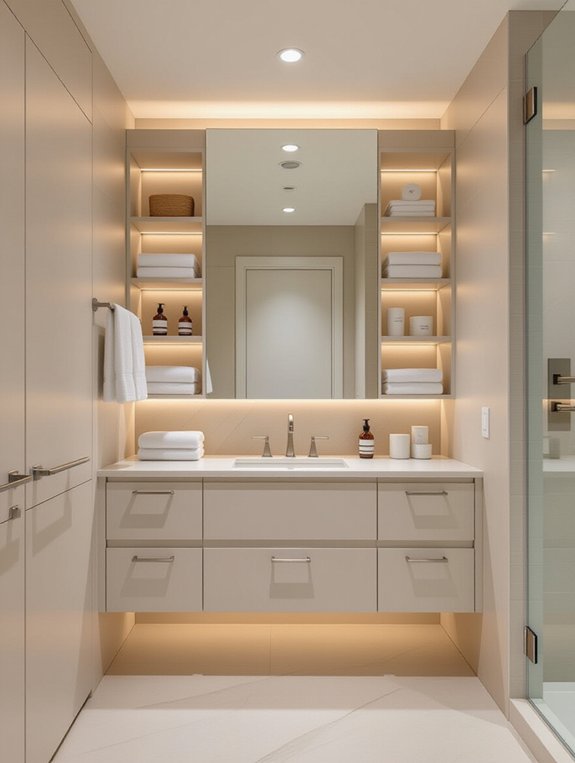 maximize small bathroom storage