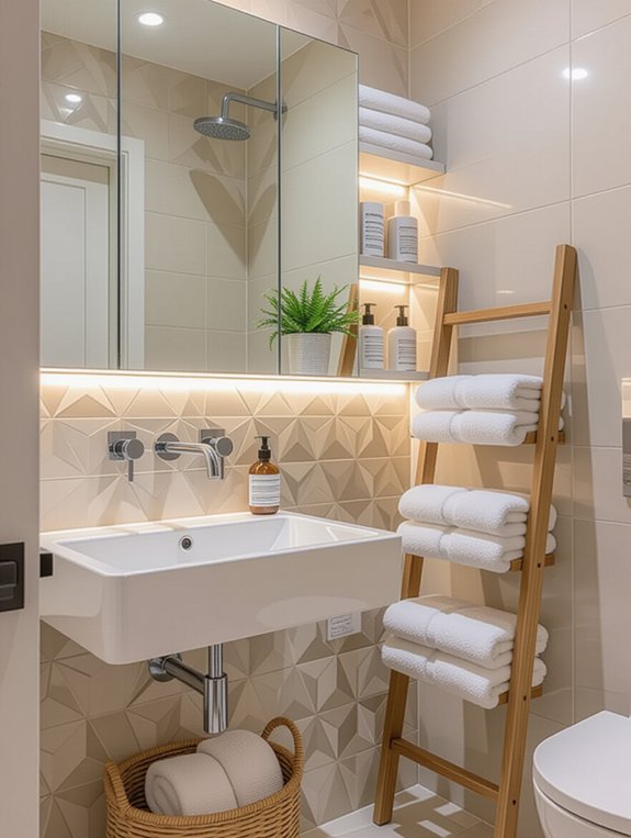 maximize small bathroom storage
