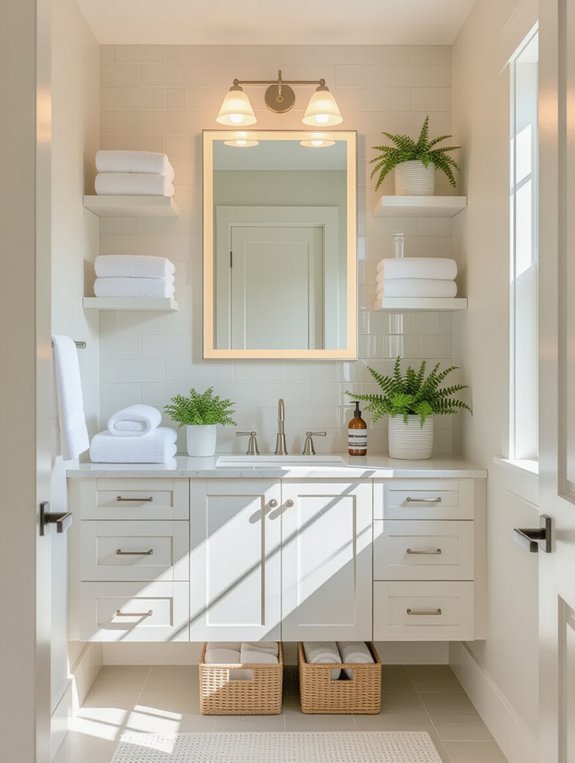 maximize small bathroom storage