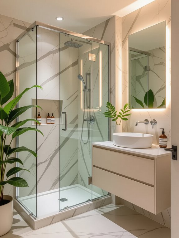 maximize space with corner showers