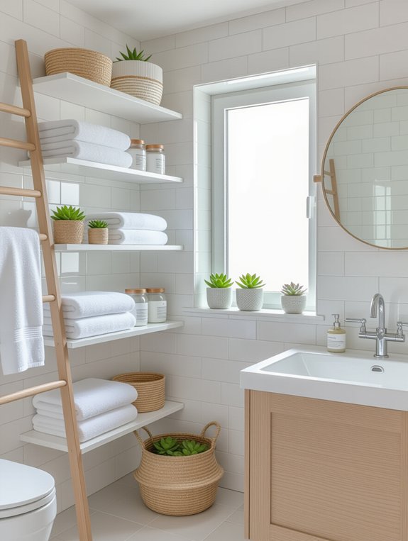 maximize space with shelves