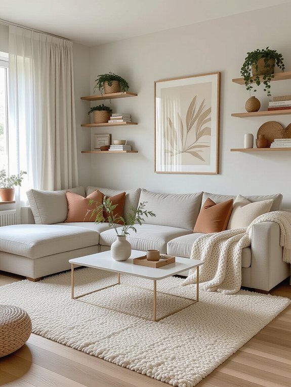 maximize space with shelves