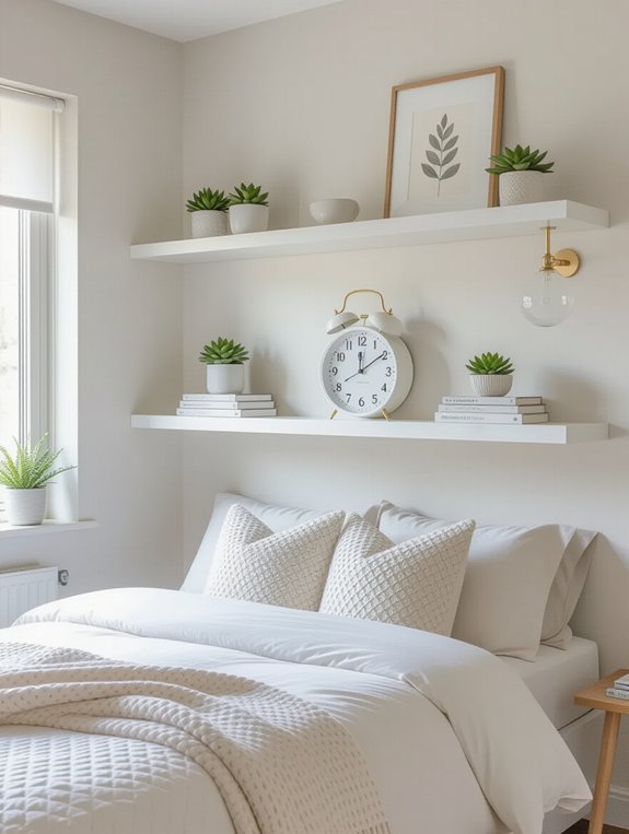 maximize space with shelves