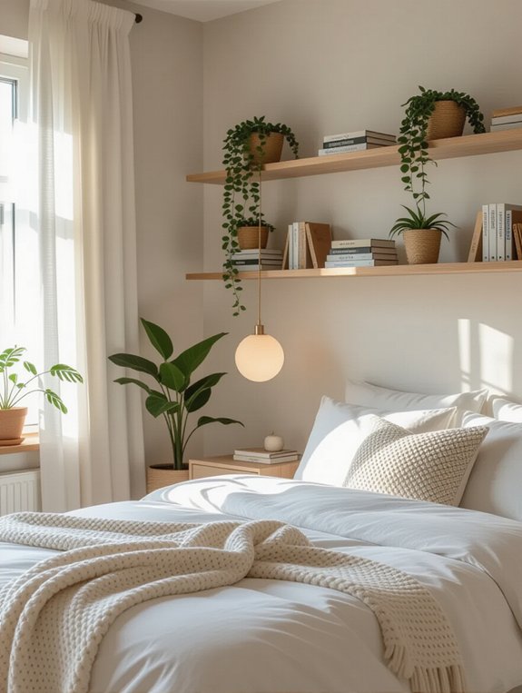 maximize space with shelves