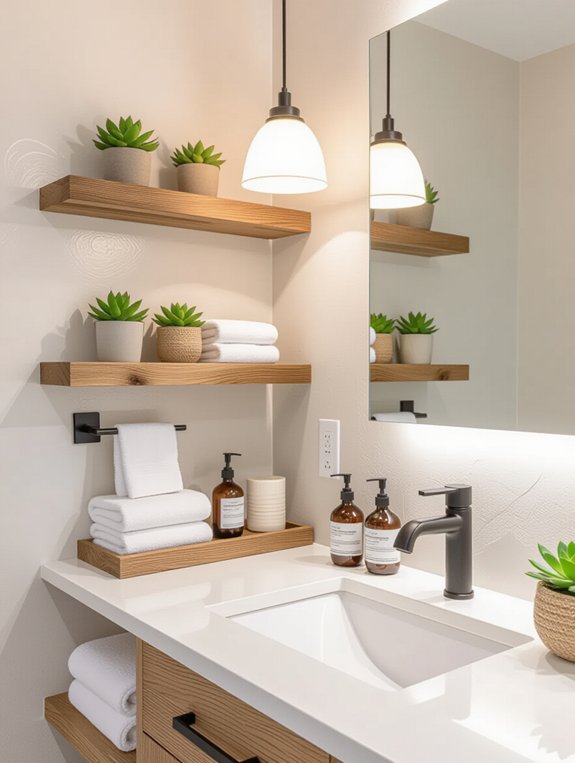 maximize space with shelving