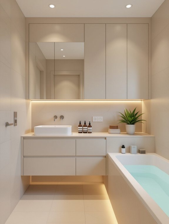 maximize tiny bathroom storage