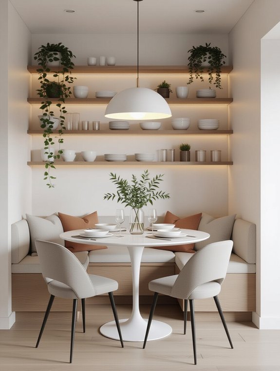 maximize vertical dining space