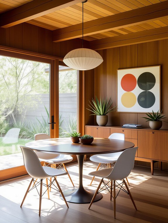 mid century modern dining charm