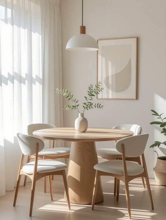 minimalist dining room table