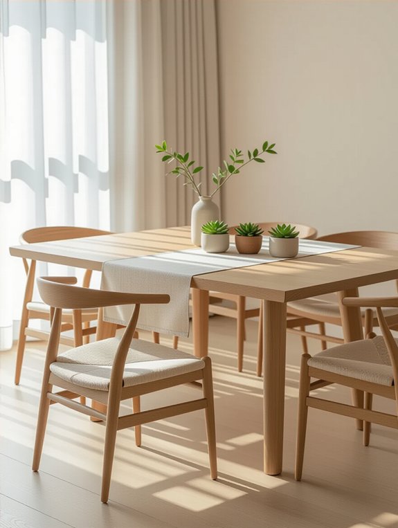 minimalist japandi table settings
