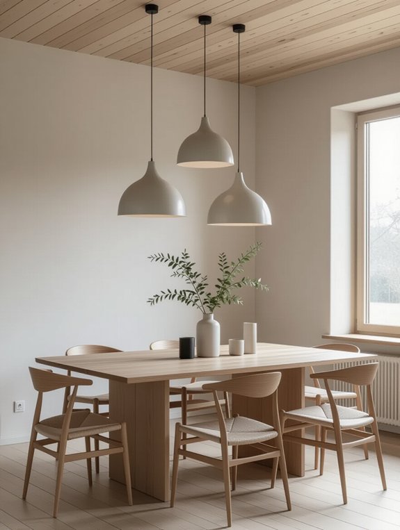 minimalist scandinavian dining design