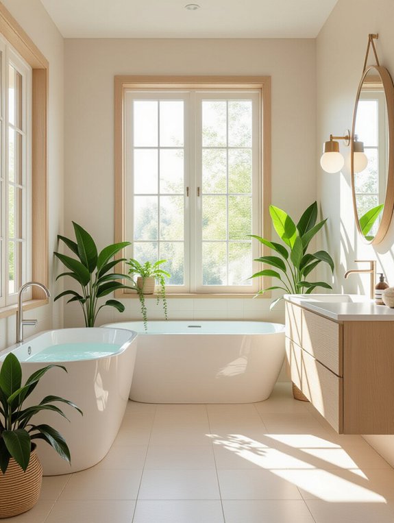 minimalist serene bathroom design