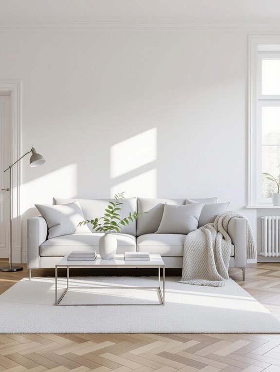 minimalist soft furnishings approach