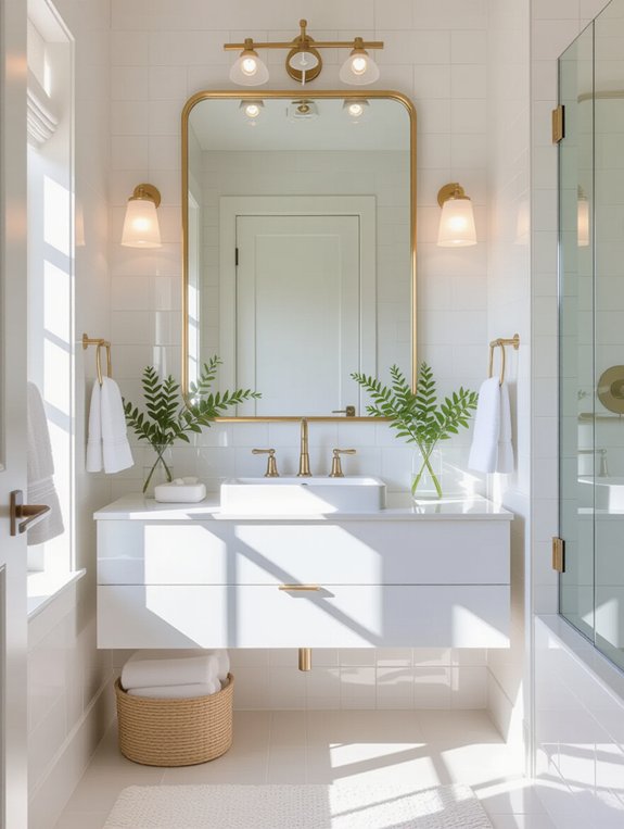 mirrors enhance bathroom space