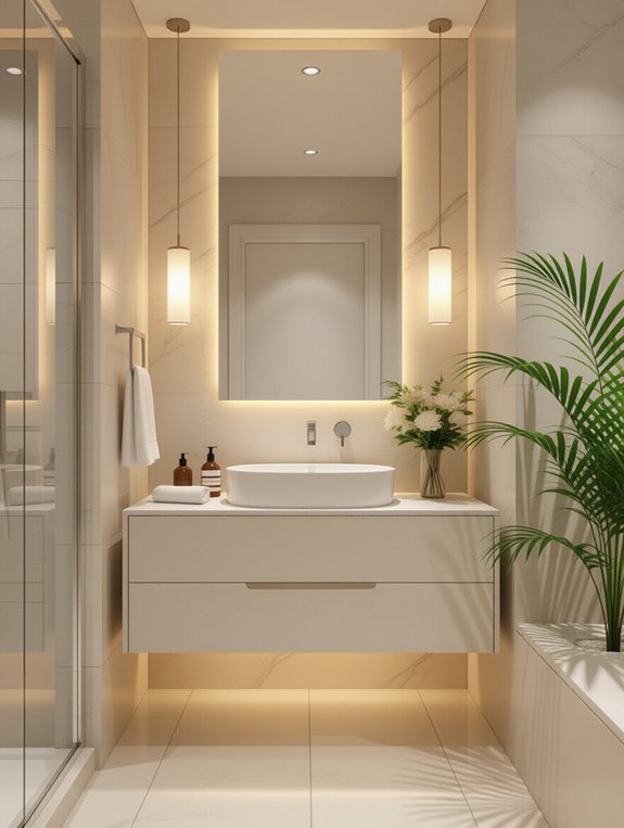 mirrors enhance bathroom spaciousness