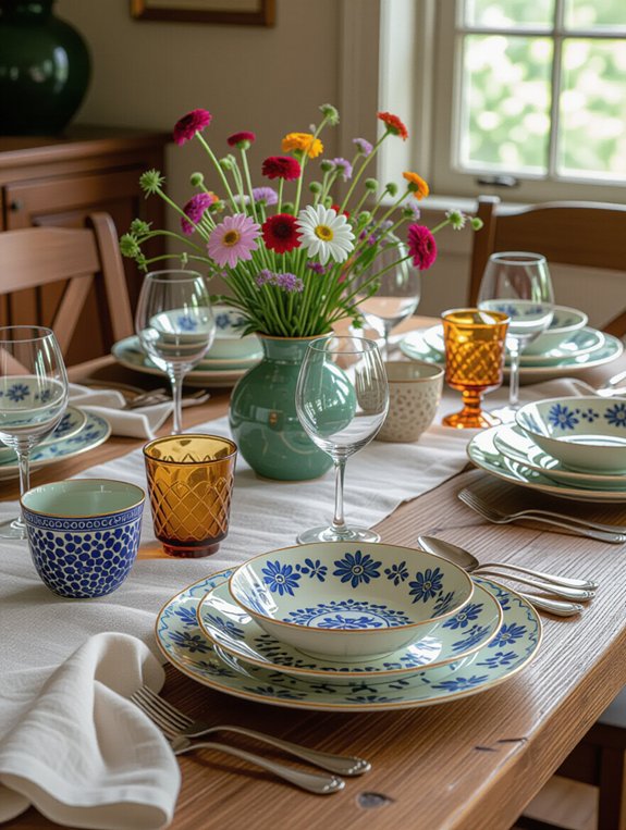 mixing patterns enhances dining