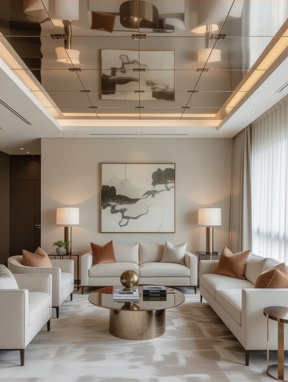 modern metal ceiling elegance