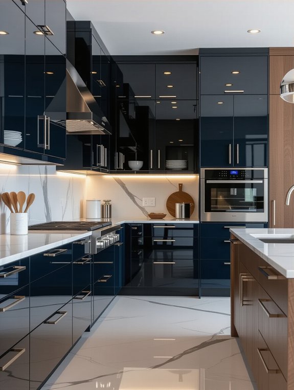 modern sleek high gloss finishes