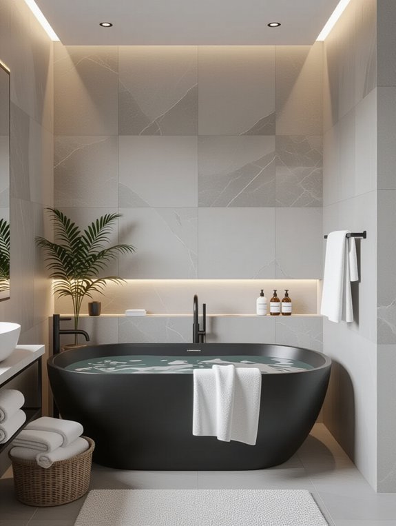 monochromatic bathroom design elegance