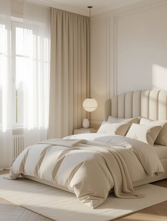 monochromatic bedroom design elegance