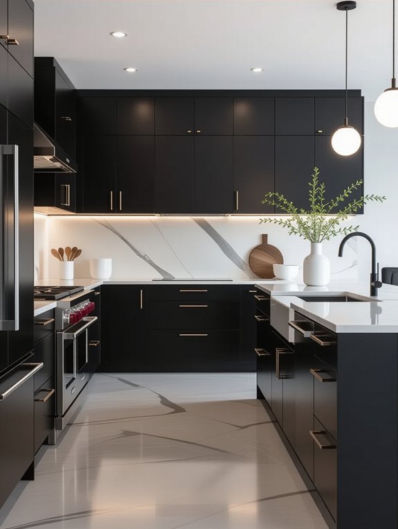 monochromatic kitchen elegance achieved