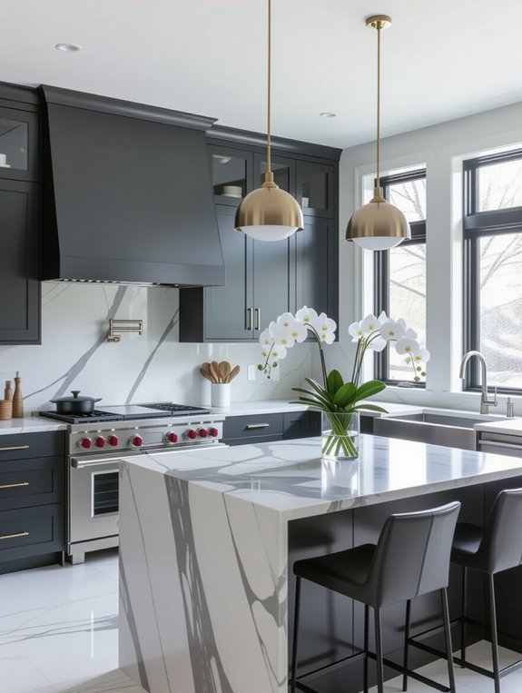 monochromatic kitchen elegance