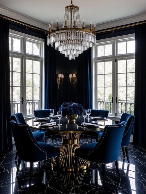 mysterious elegant dining ambiance