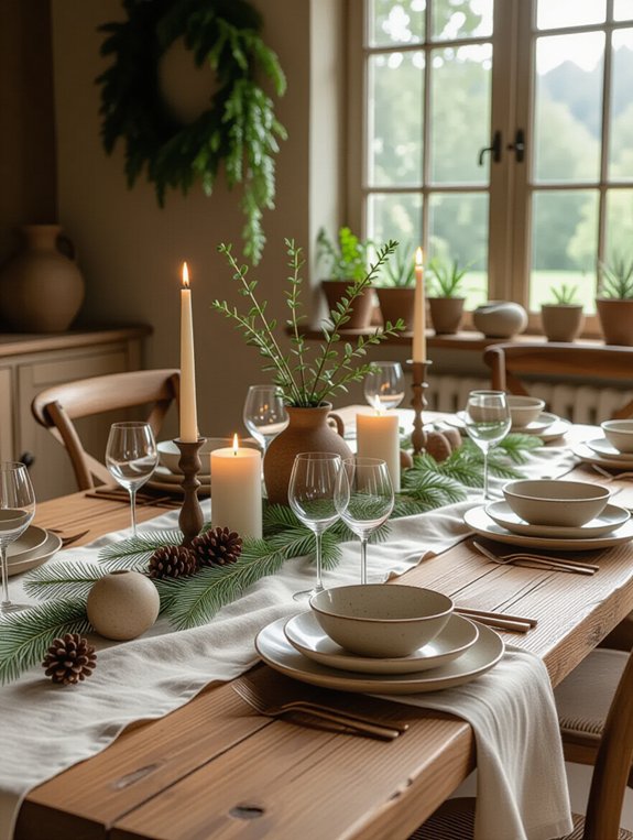 natural elements for dining