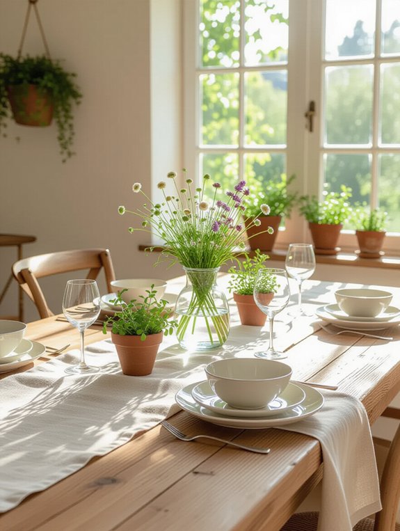 natural elements for dining