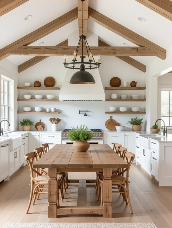 natural wood kitchen elements