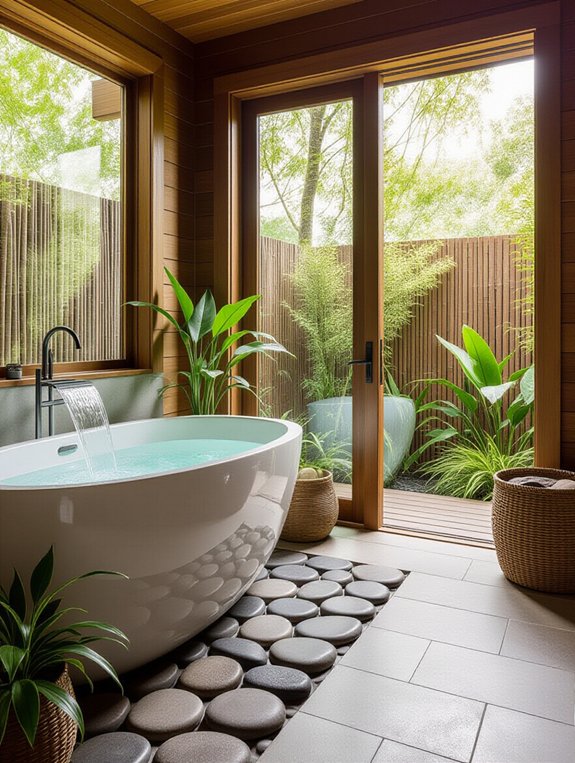 nature inspired bathroom oasis