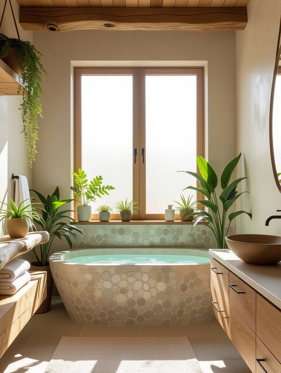 nature inspired bathroom tranquility