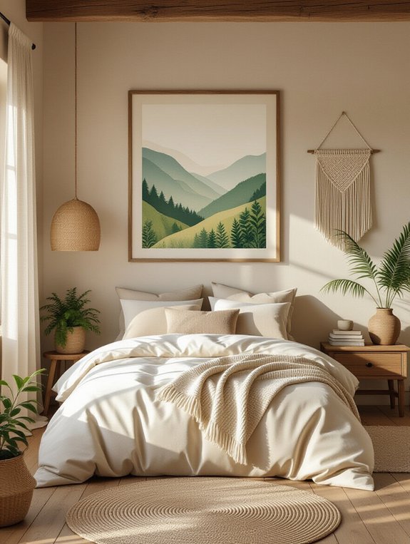 nature inspired bedroom decor ideas
